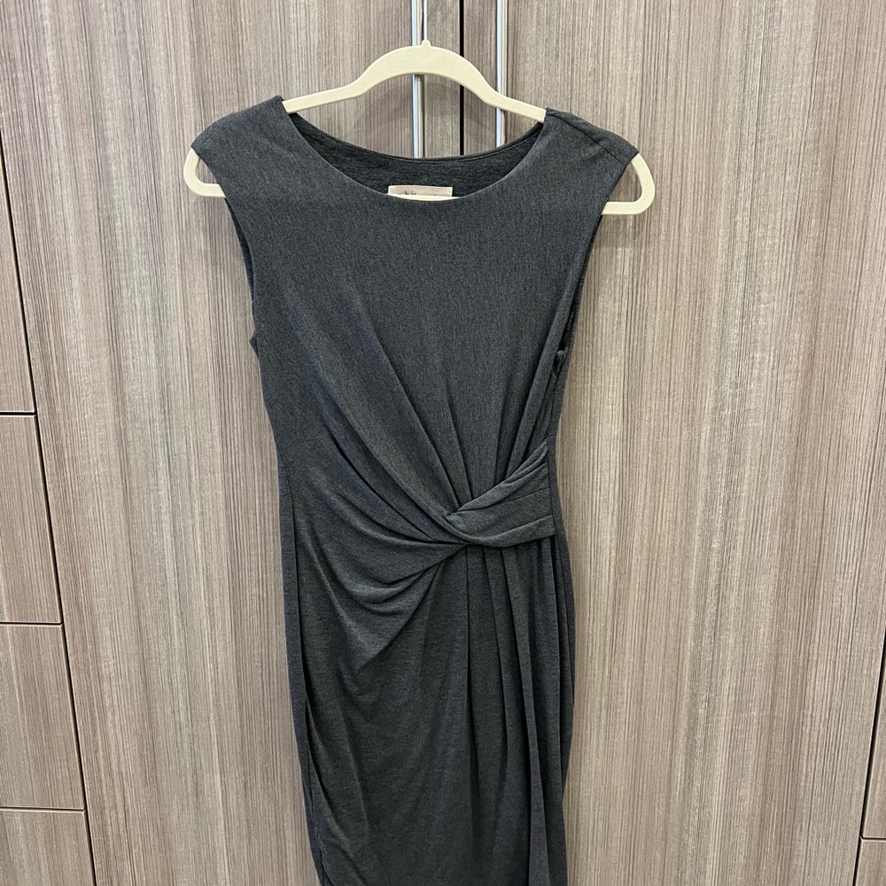 Elegant Gray Sleeveless Dress